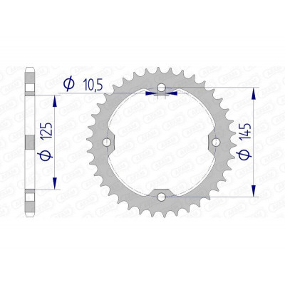 Couronne AFAM aluminium 13407 - 520