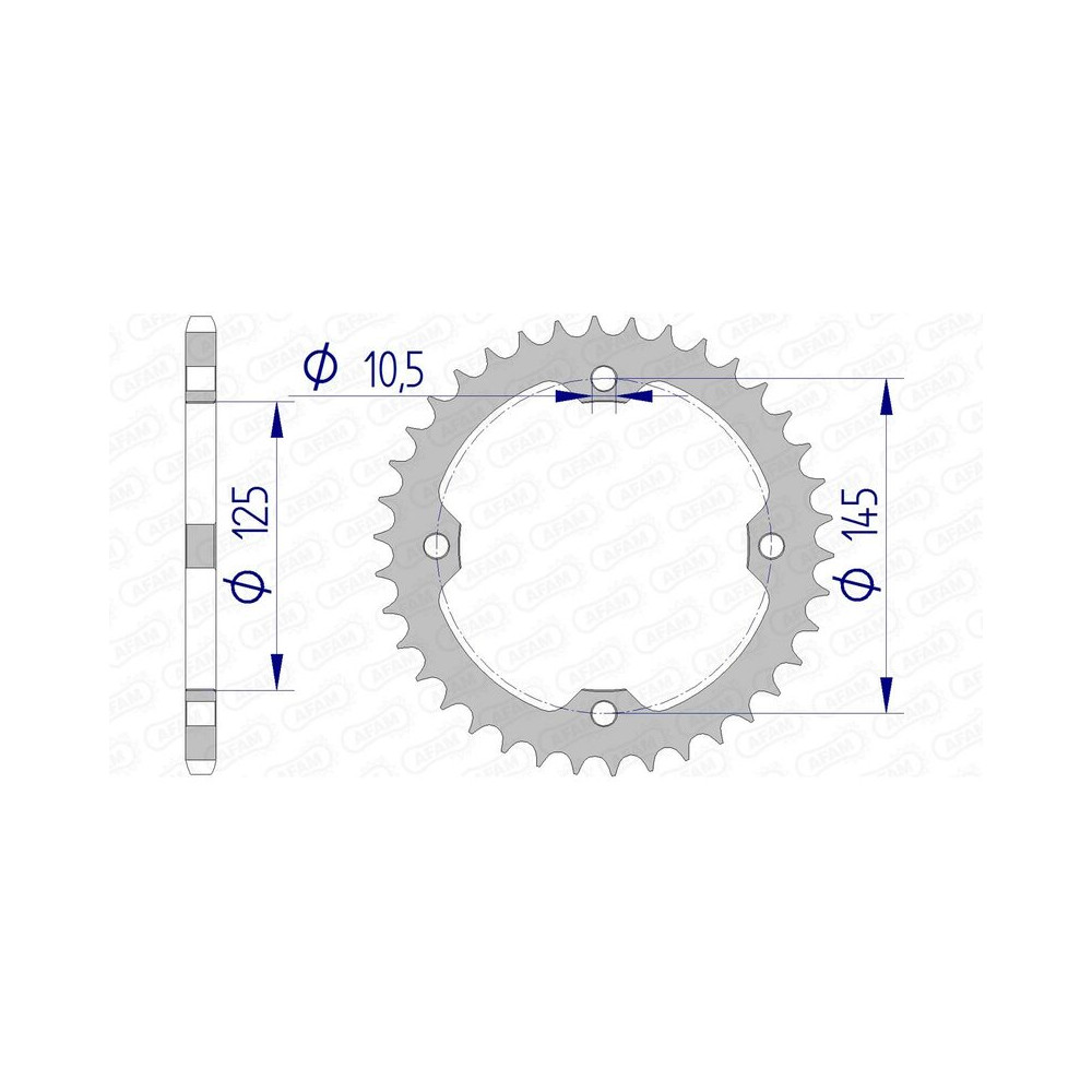 Couronne AFAM aluminium 13407 - 520