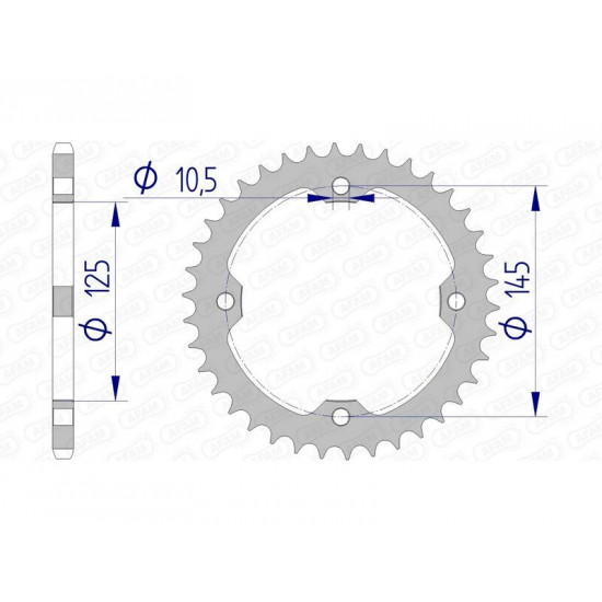 Couronne AFAM aluminium 13407 - 520