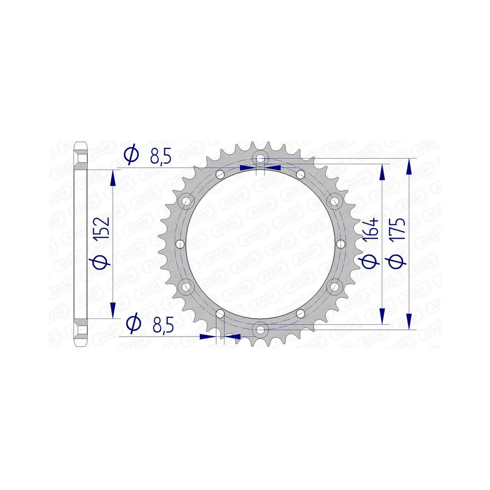 Couronne AFAM aluminium 13500 - 520