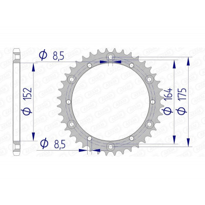 Couronne AFAM aluminium 13500 - 520