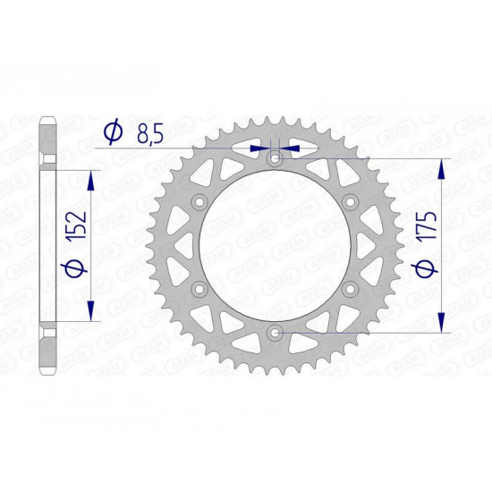 Couronne AFAM aluminium 13508 - 520