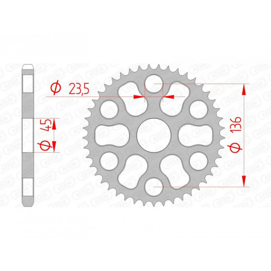 Couronne AFAM acier standard 12325 - 428