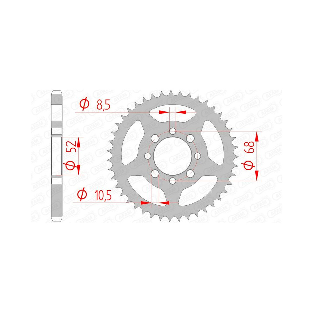 Couronne AFAM acier standard 14101 - 428