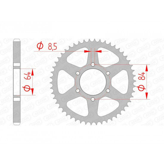 Couronne AFAM acier standard 14200 - 428