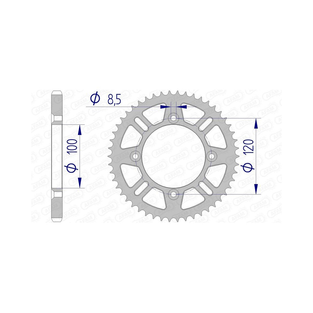 Couronne AFAM aluminium 15104 - 428