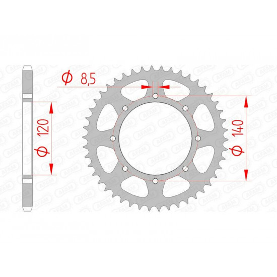 Couronne AFAM acier standard 16600 - 520