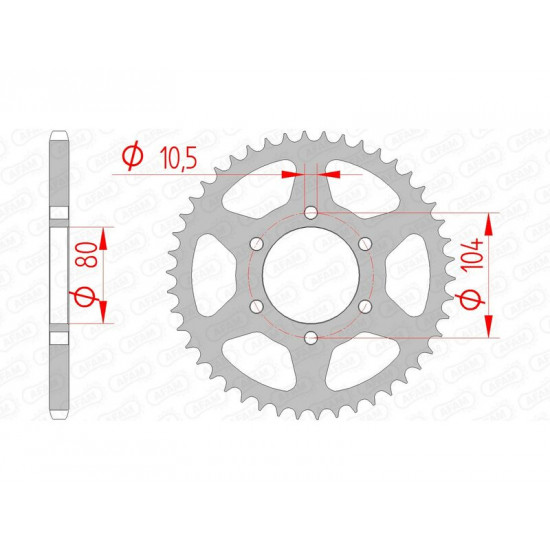 Couronne AFAM acier standard 16606 - 520