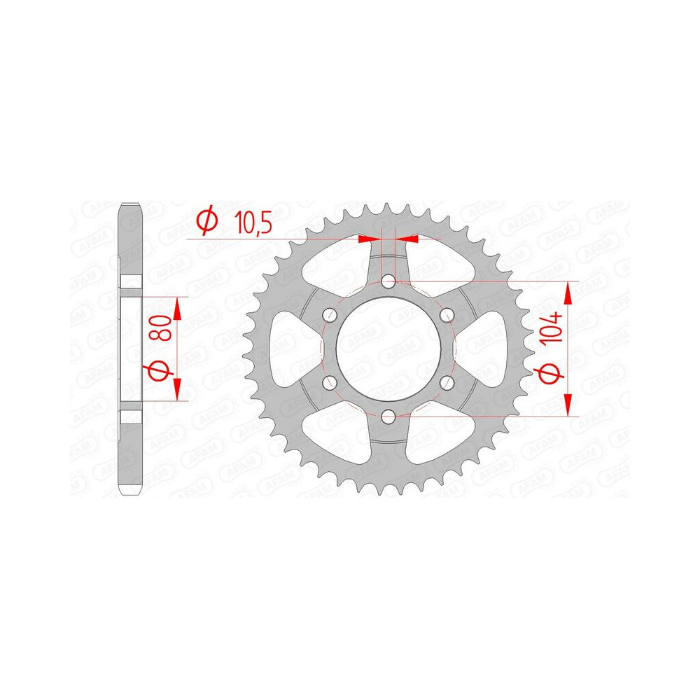 Couronne AFAM acier standard 16610 - 525