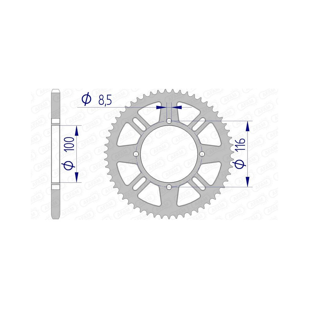 Couronne AFAM aluminium 17104420