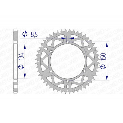 Couronne AFAM aluminium Ultra-Light anti-boue 17206520