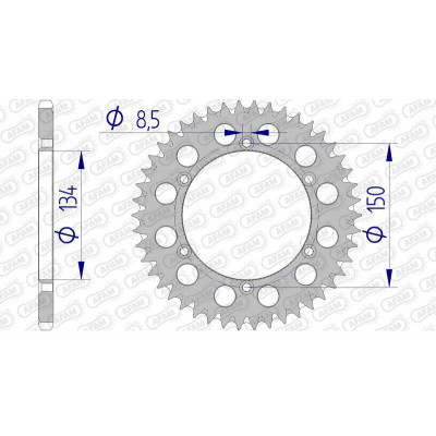 Couronne AFAM aluminium Ultra-Light anti-boue 17206520