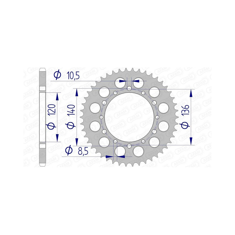 Couronne AFAM aluminium 17404520