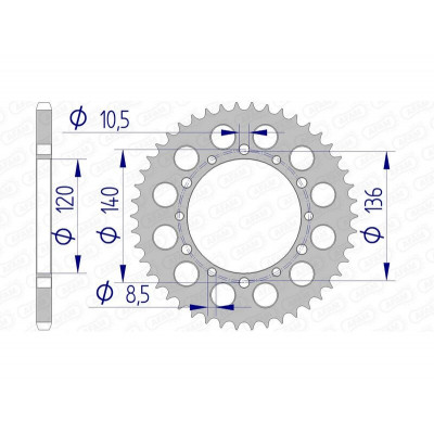 Couronne AFAM aluminium 17404520