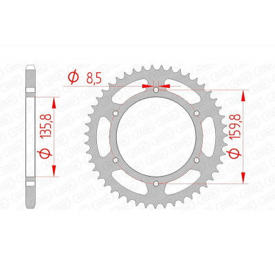 Couronne AFAM acier standard 35304 - 520