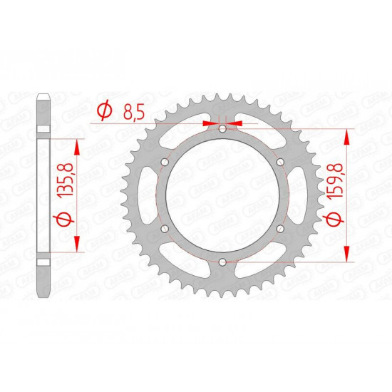 Couronne AFAM acier standard 35304 - 520