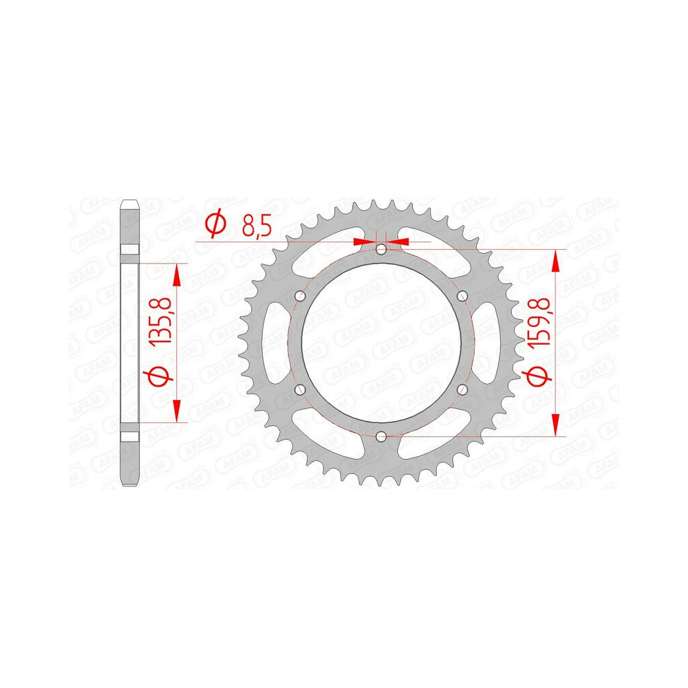 Couronne AFAM acier standard 35304 - 520