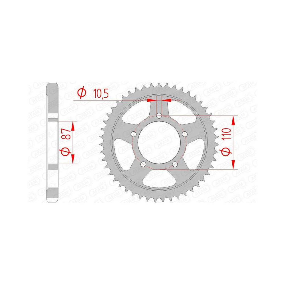 Couronne AFAM acier standard 14601 - 530