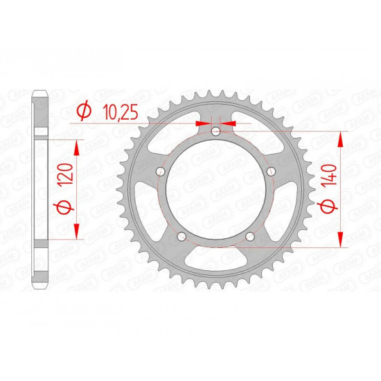 Couronne AFAM acier standard 14604 - 525