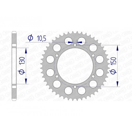 Couronne AFAM aluminium 13604 - 520