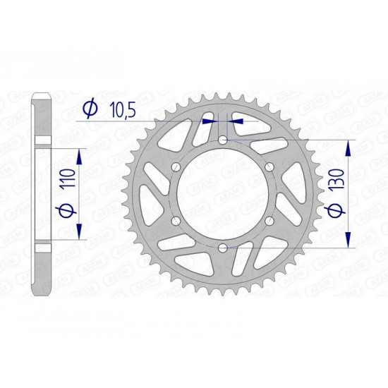 Couronne AFAM aluminium 13813 - 530