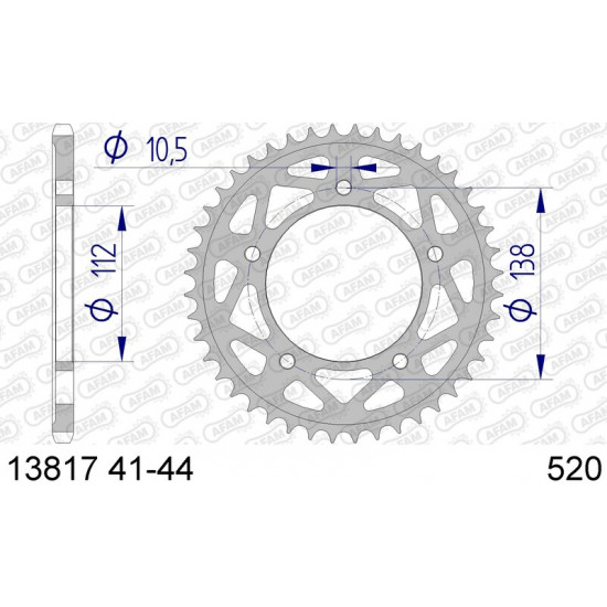 Couronne AFAM aluminium 13817 - 520