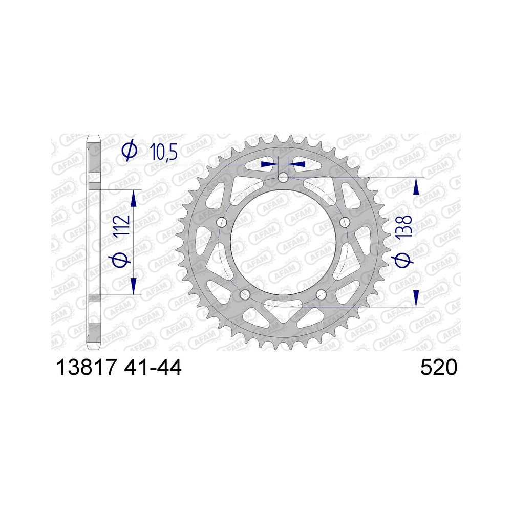 Couronne AFAM aluminium 13817 - 520