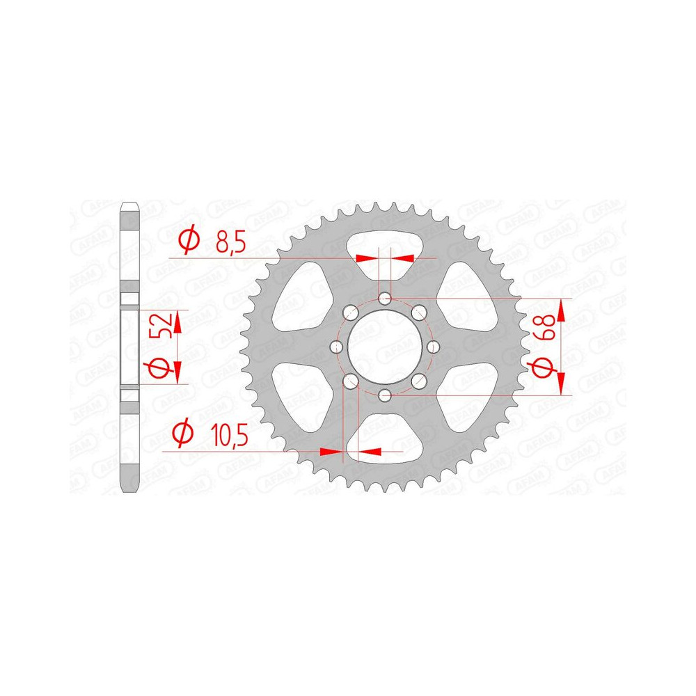 Couronne AFAM acier standard 14100 - 420