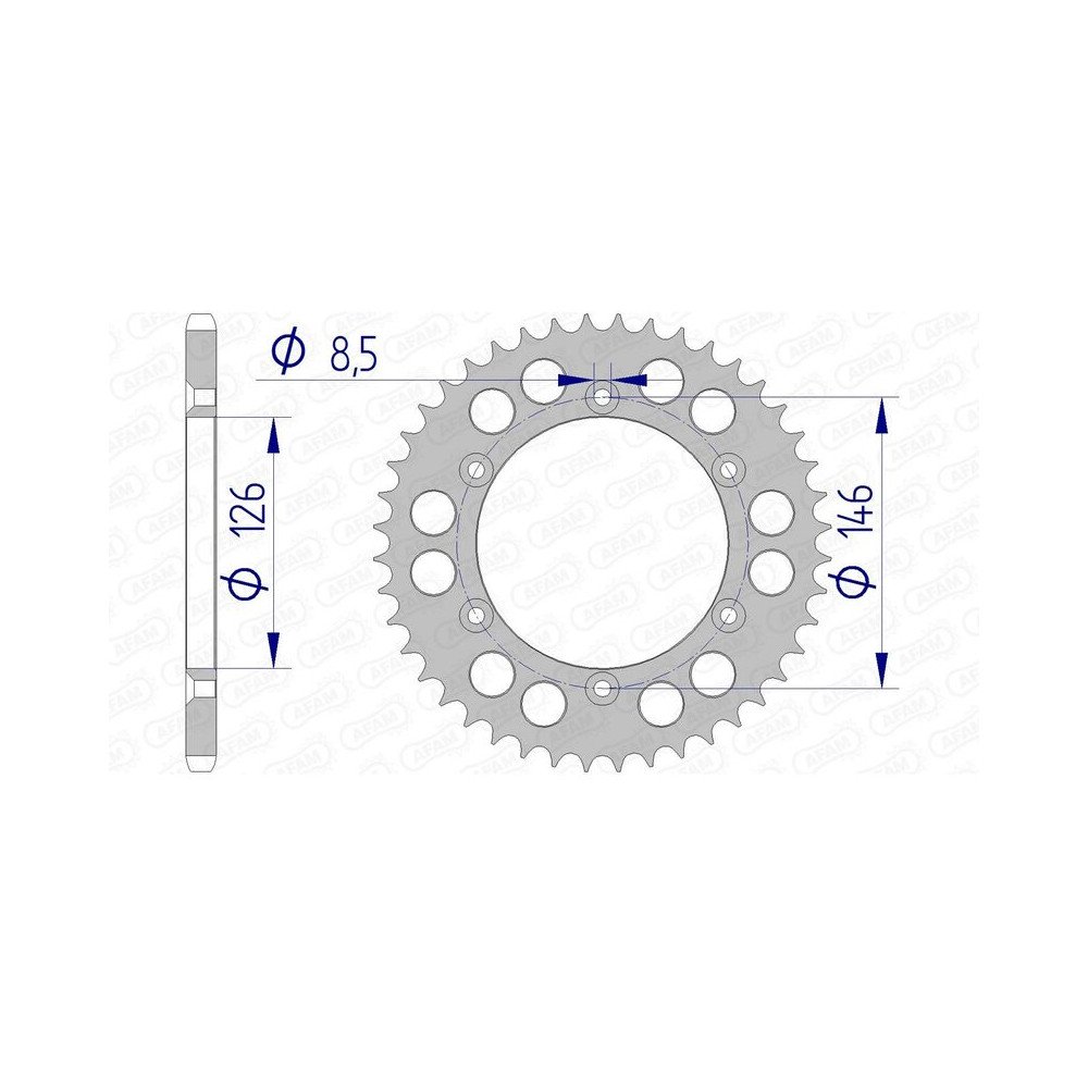 Couronne AFAM aluminium 15203 - 520