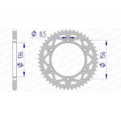 Couronne AFAM aluminium 15206 - 520