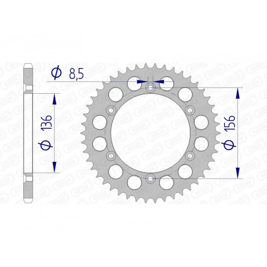 Couronne AFAM aluminium 15206 - 520