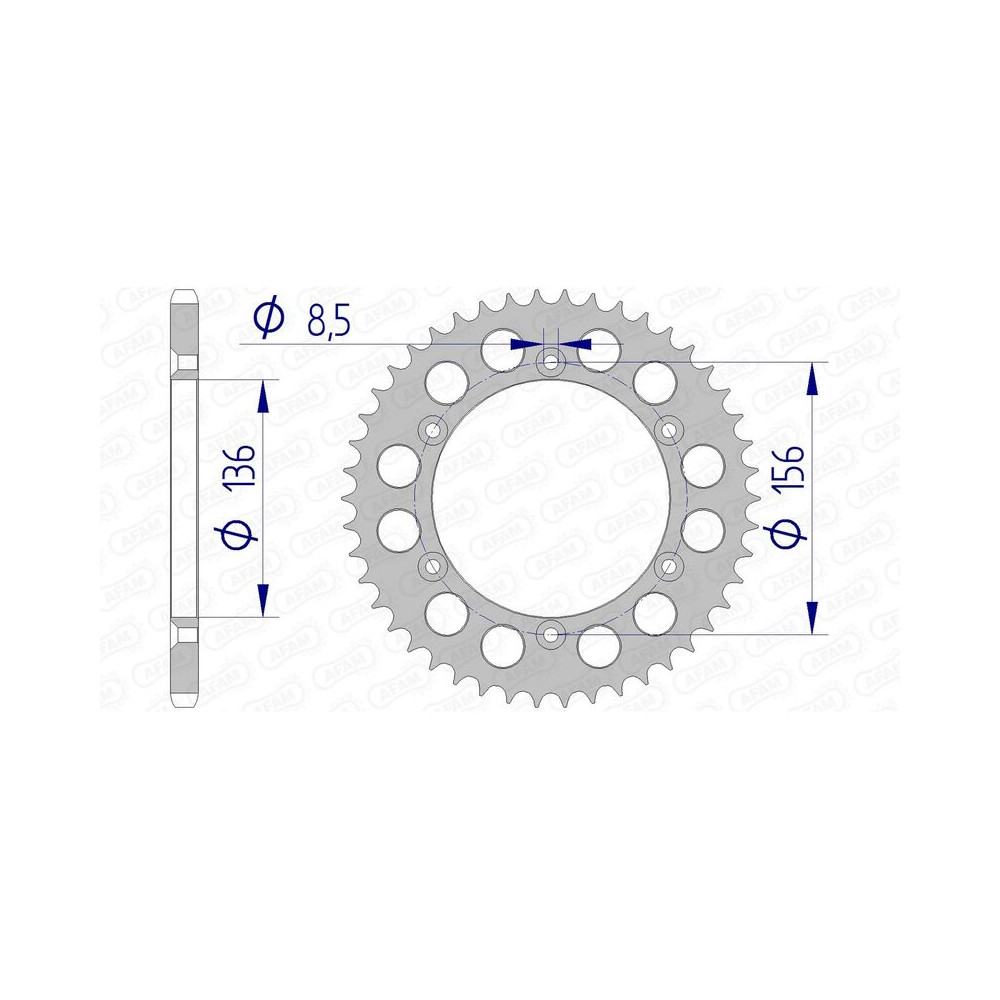 Couronne AFAM aluminium 15206 - 520