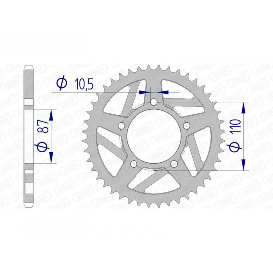 Couronne AFAM aluminium 15405 - 520