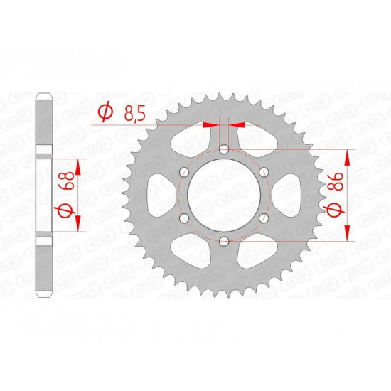 Couronne AFAM acier standard 16201 - 428