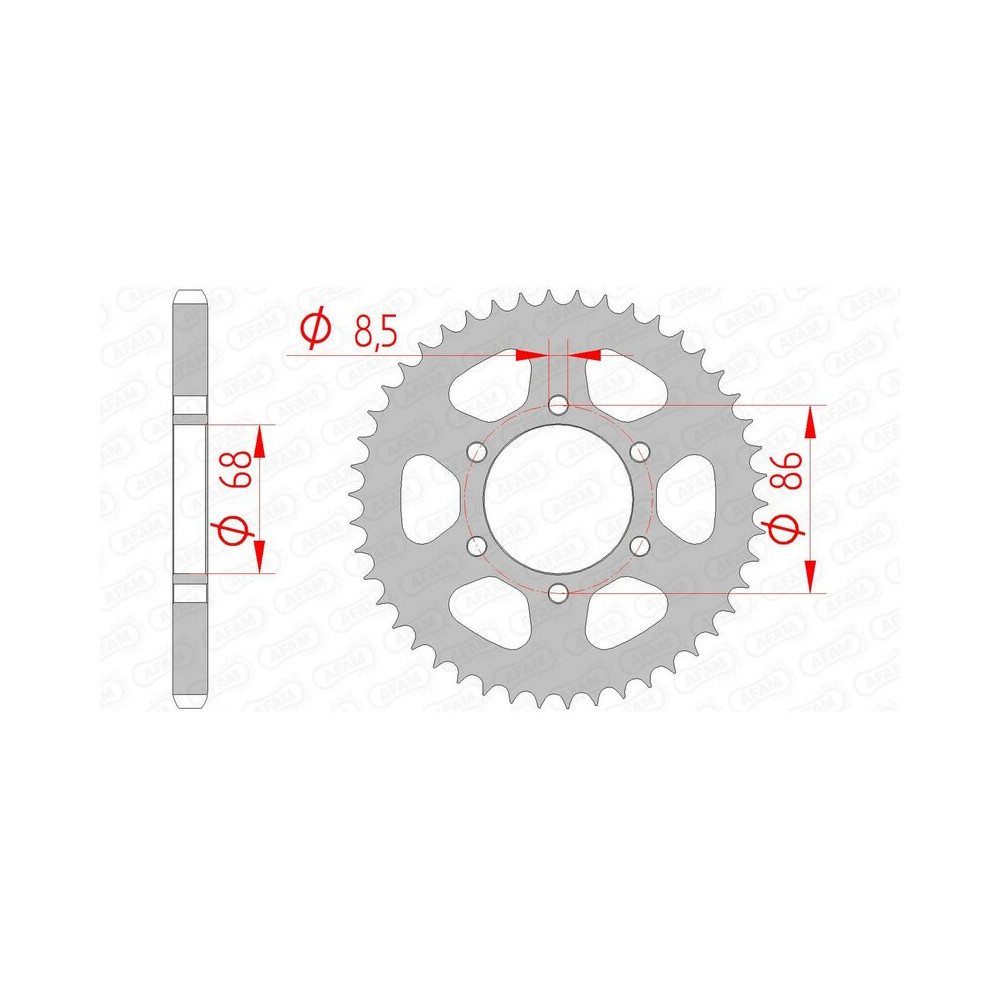 Couronne AFAM acier standard 16201 - 428