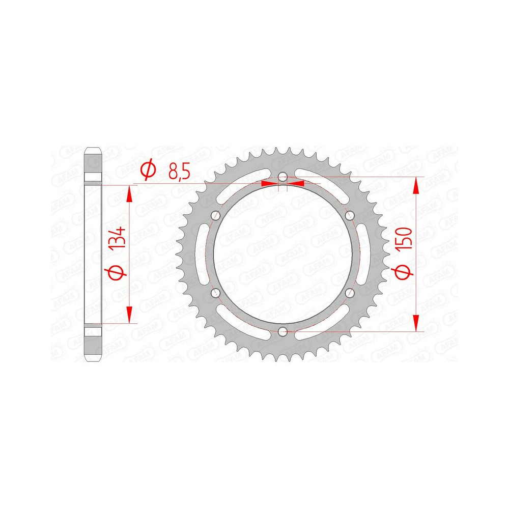 Couronne AFAM acier standard 16203 - 428