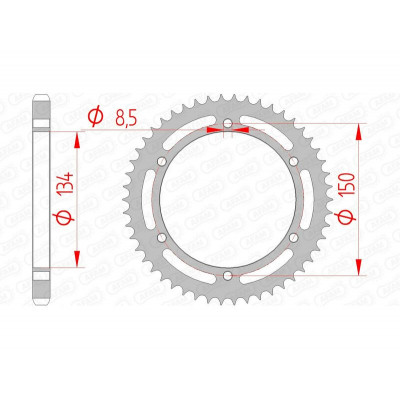 Couronne AFAM acier standard 16203 - 428