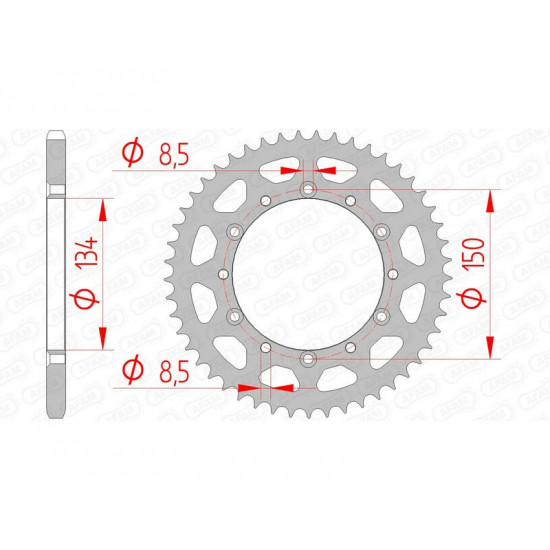 Couronne AFAM acier standard 16204 - 520