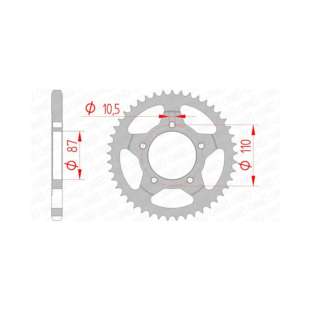 Couronne AFAM acier standard 14404 - 525