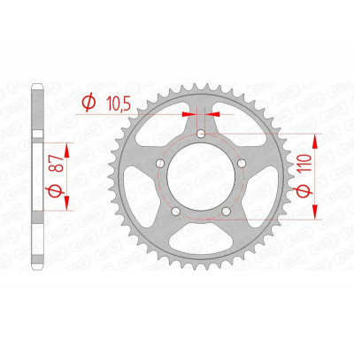 Couronne AFAM acier standard 14405 - 520