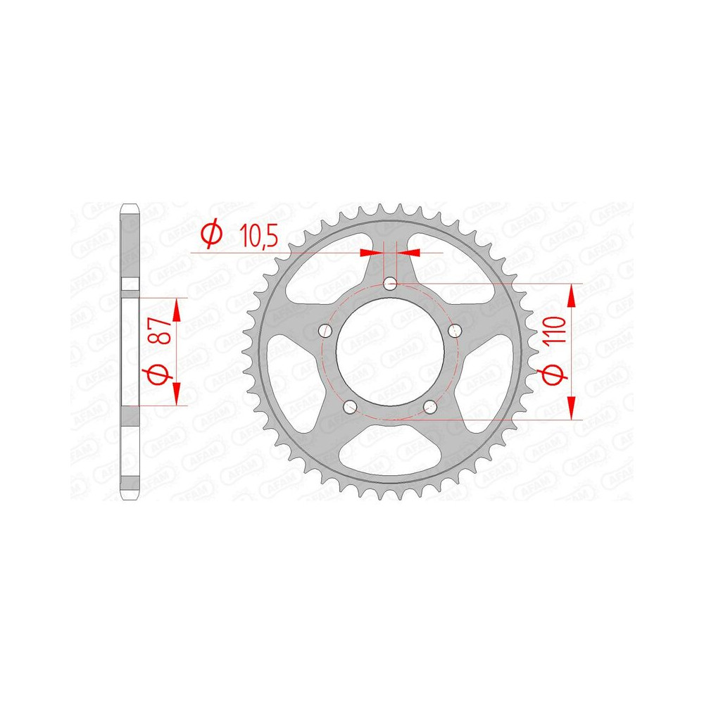 Couronne AFAM acier standard 14405 - 520