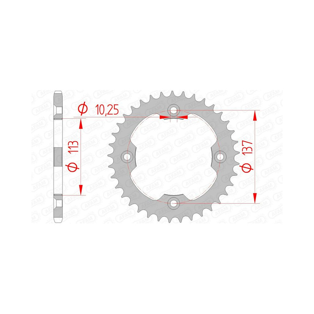 Couronne AFAM acier standard 14412 - 520