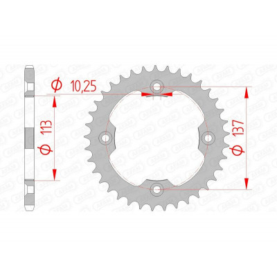 Couronne AFAM acier standard 14412 - 520