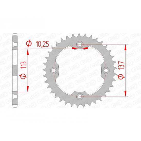 Couronne AFAM acier standard 14412 - 520