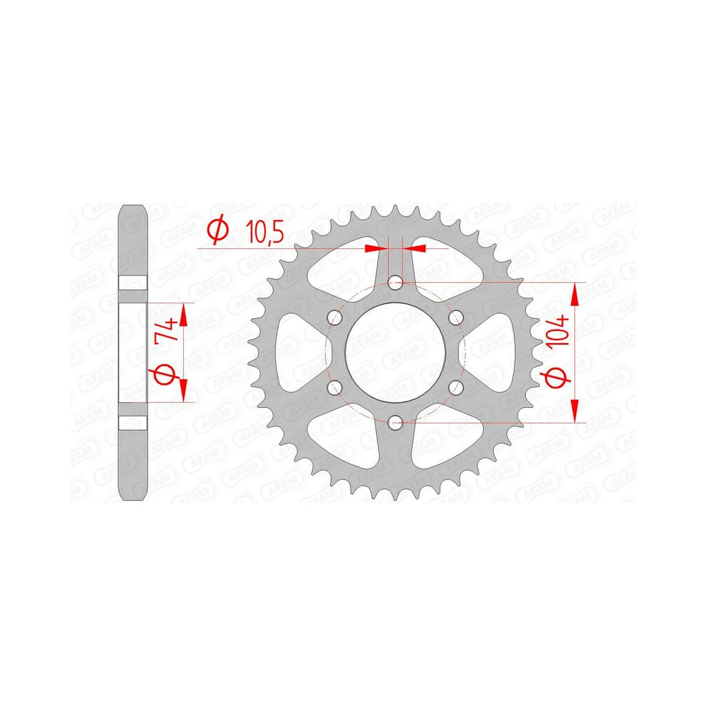 Couronne AFAM acier standard 16401 - 530