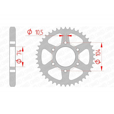 Couronne AFAM acier standard 16401 - 530