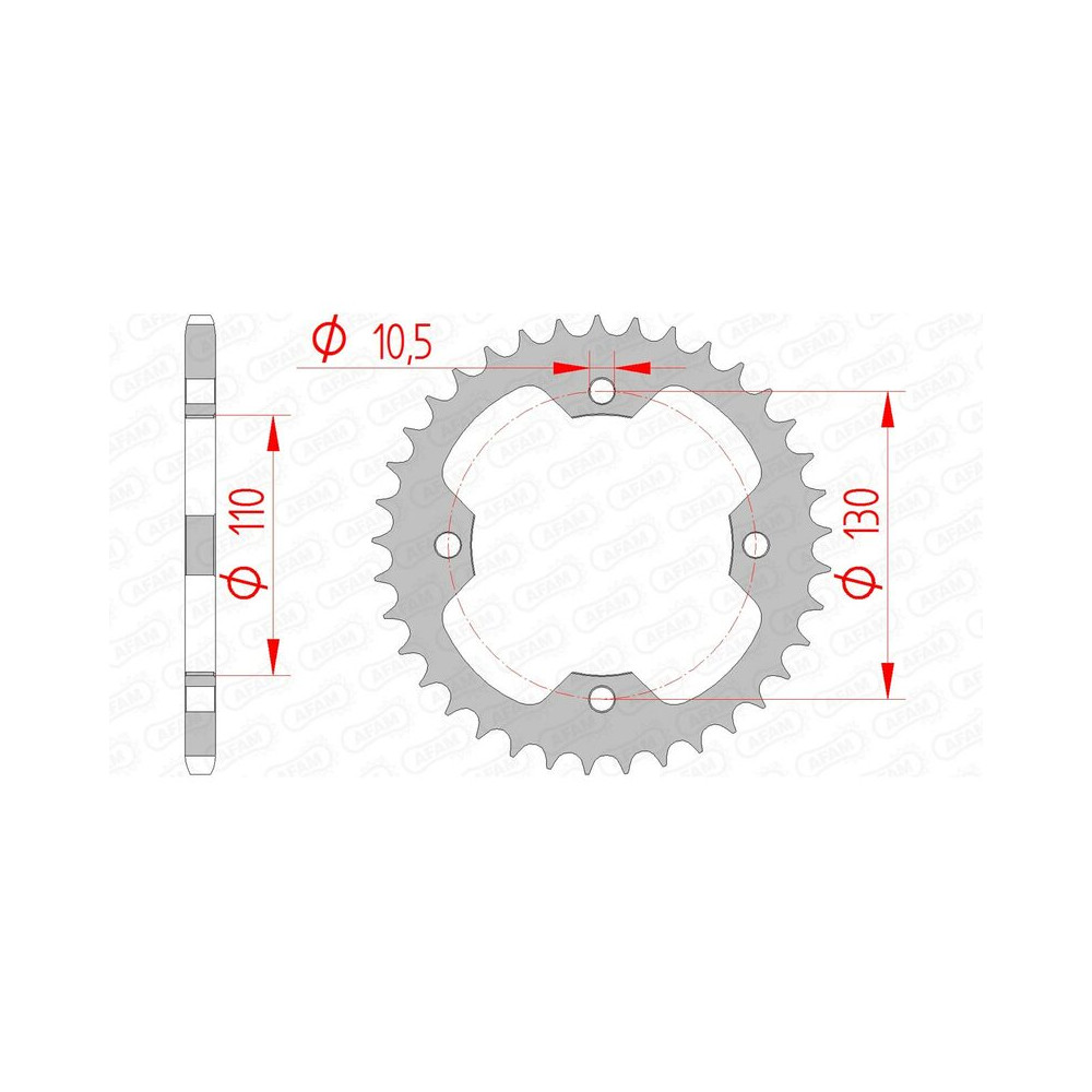 Couronne AFAM acier standard 16406 - 520