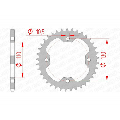 Couronne AFAM acier standard 16406 - 520