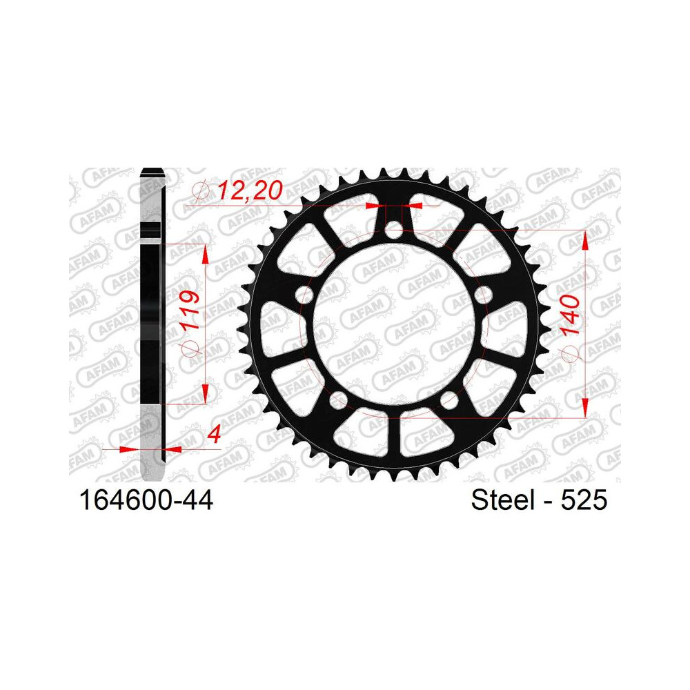 Couronne AFAM acier standard 164600 - 525