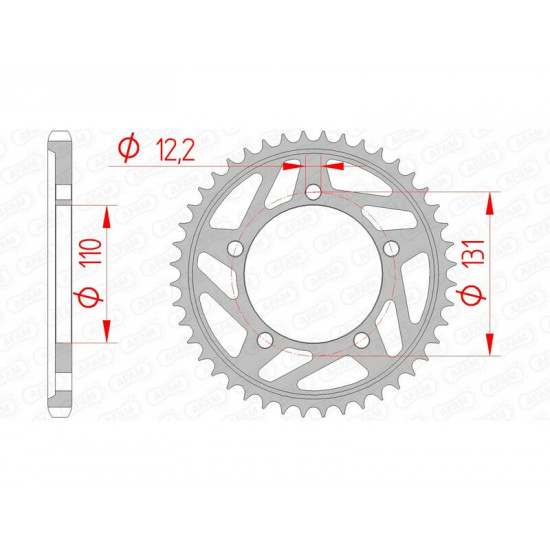 Couronne AFAM acier standard 164800 - 525